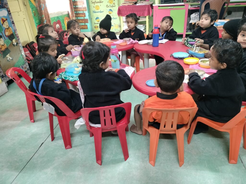 Children with teacher